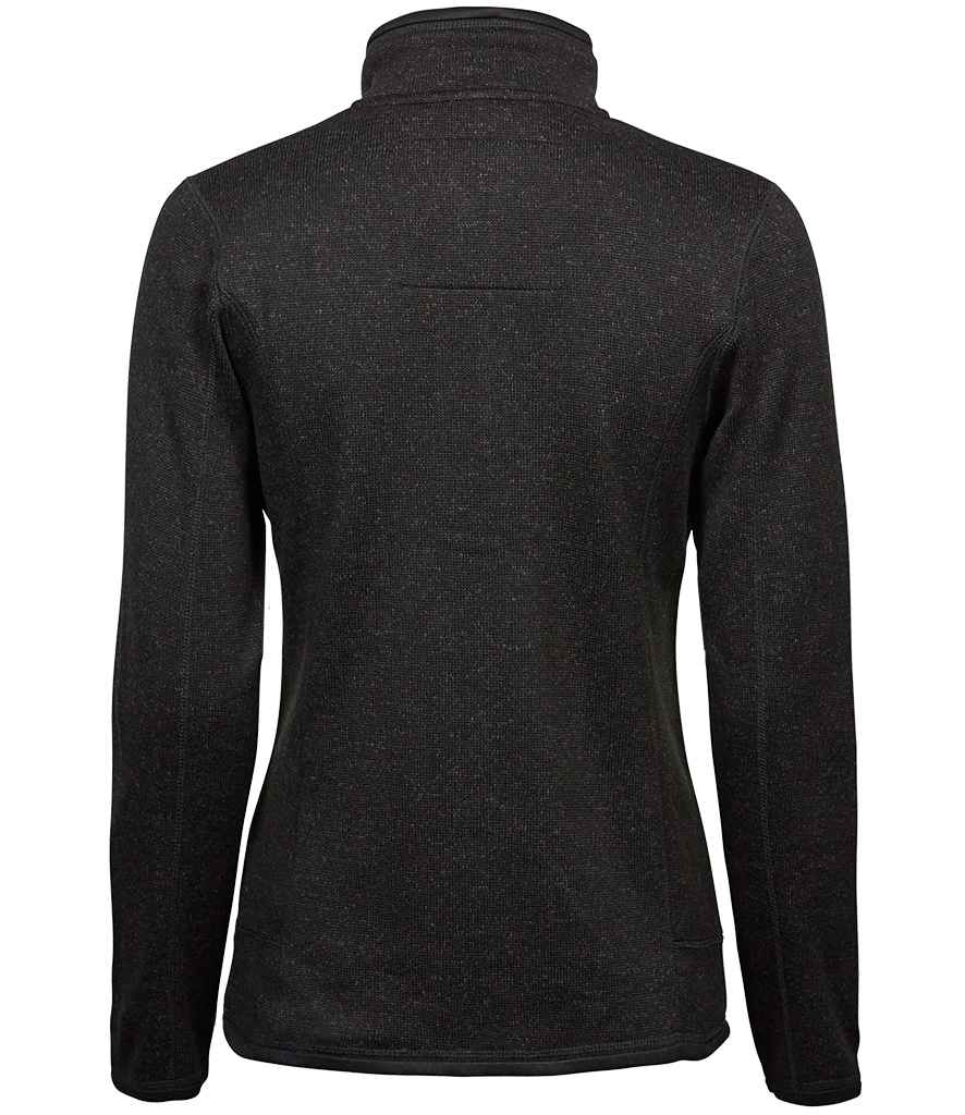 Tee Jays Ladies Knitted Outdoor Fleece Jacket | Black - Lancashire Teamwear