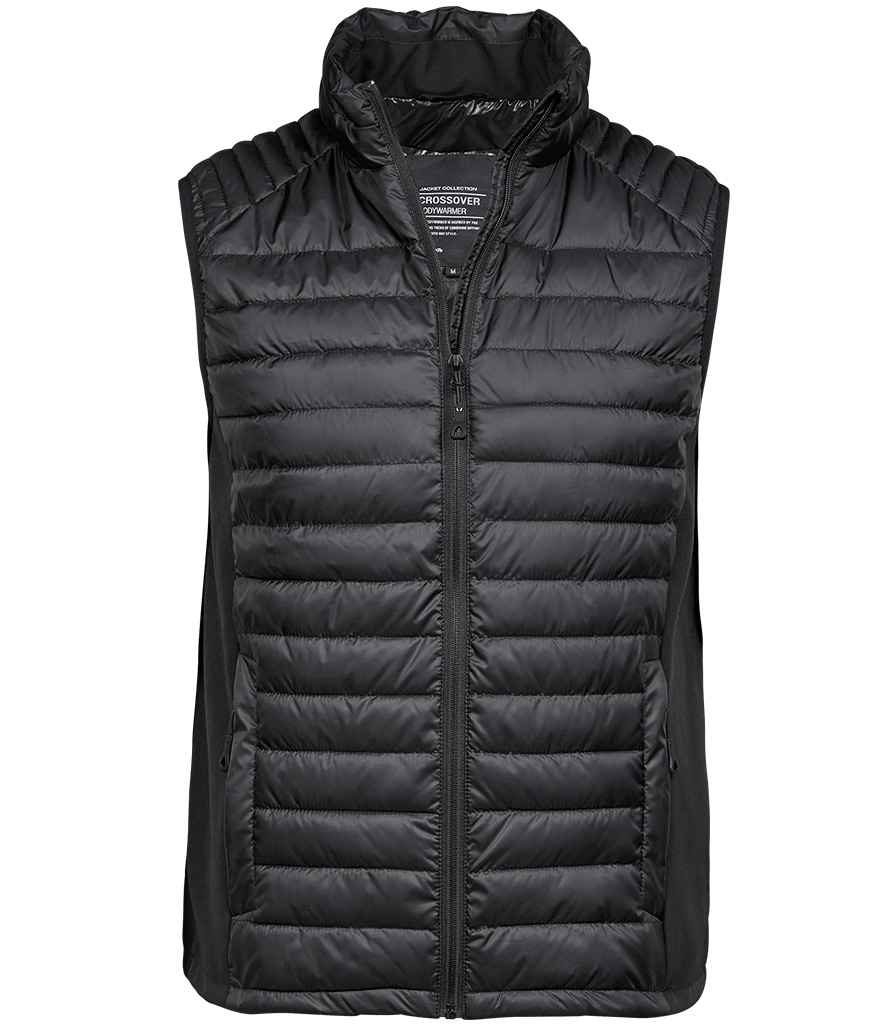 Tee Jays Crossover Padded Bodywarmer | Black/Black Gilet - Lancashire Teamwear