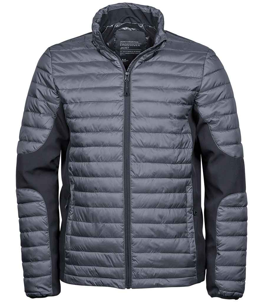 Tee Jays Crossover Padded Jacket | Space Grey/Black - Lancashire Teamwear