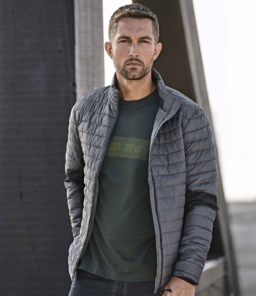 Tee Jays Crossover Padded Jacket | Space Grey/Black - Lancashire Teamwear
