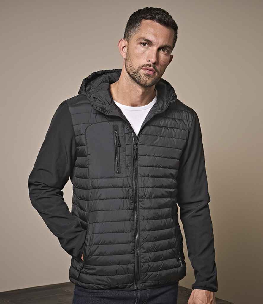 Tee Jays Crossover Hooded Jacket | Black/Black - Lancashire Teamwear