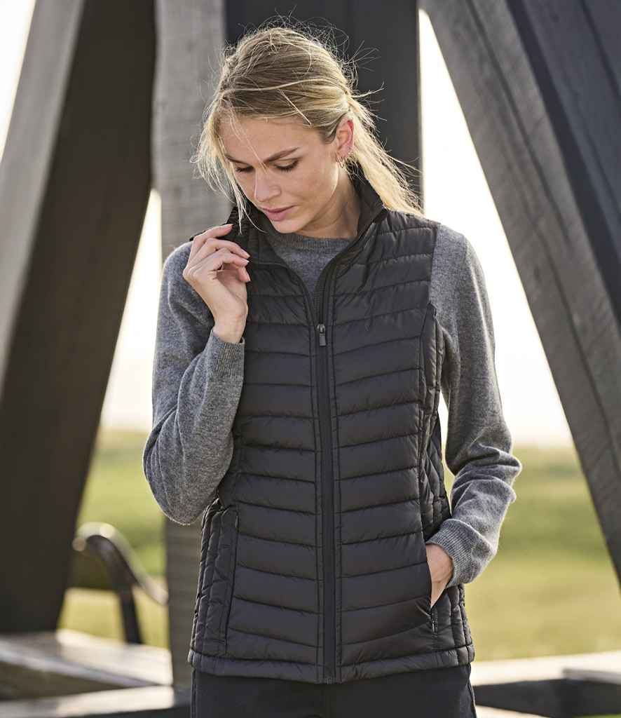 Tee Jays Ladies Zepelin Padded Bodywarmer | Black Gilet - Lancashire Teamwear