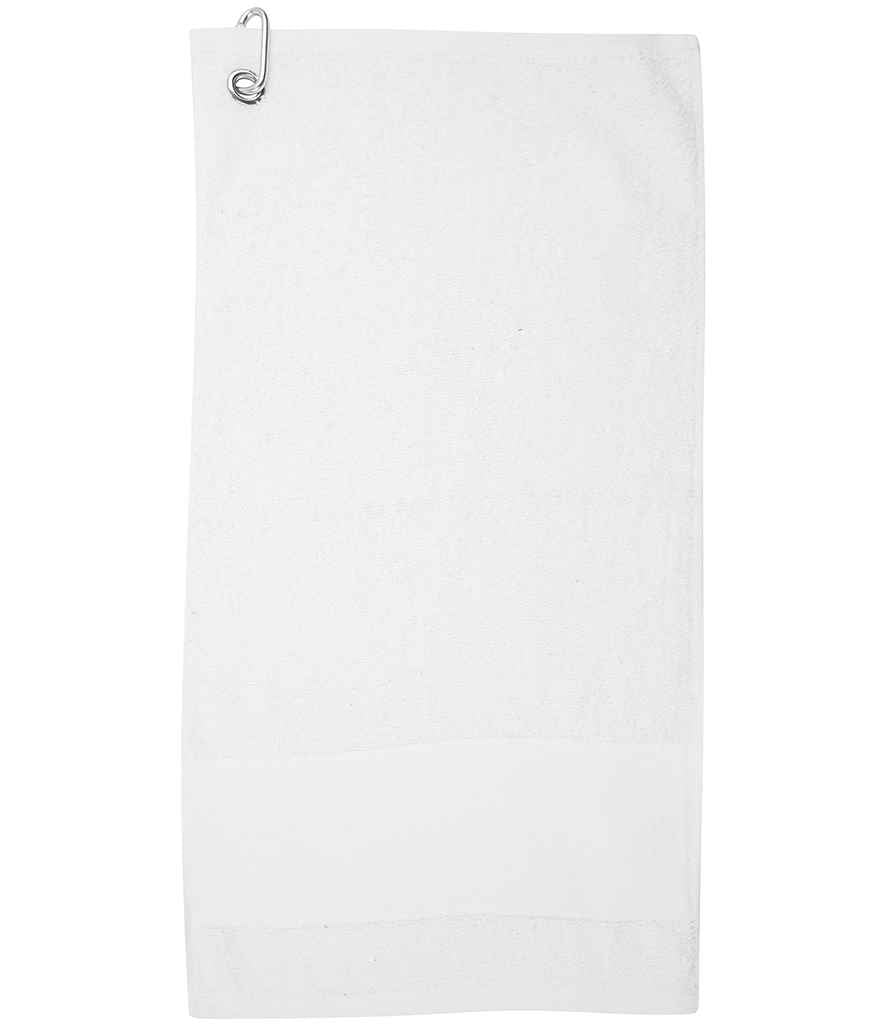 Towel City Printable Border Golf Towel | White - Lancashire Teamwear