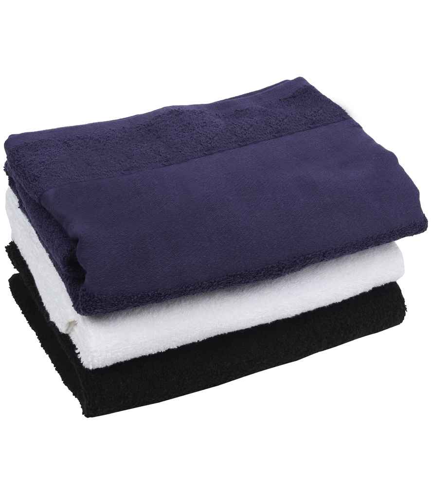 Towel City Printable Border Bath Towel Navy