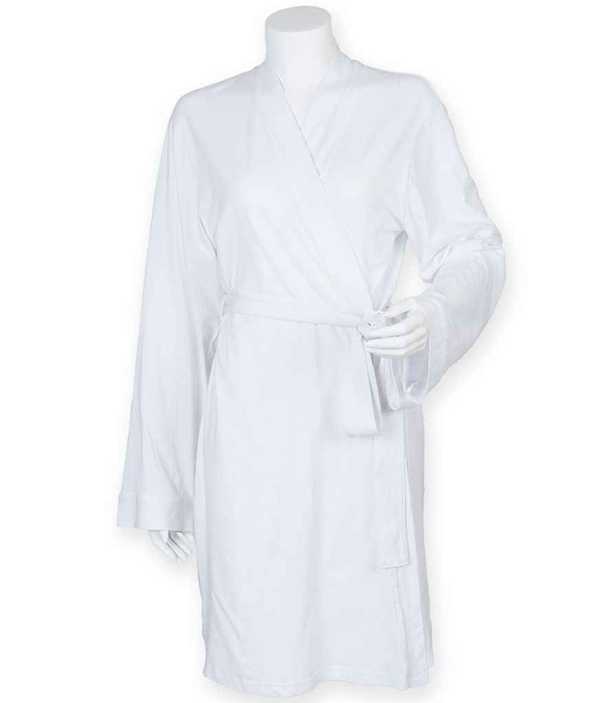 Towel City Ladies Cotton Wrap Robe | White - Lancashire Teamwear