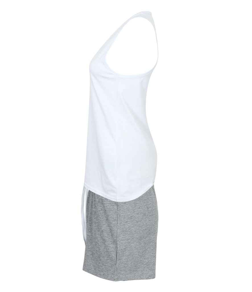 Towel City Short PJ's in a Bag | White/Heather Grey Pyjamas - Lancashire Teamwear