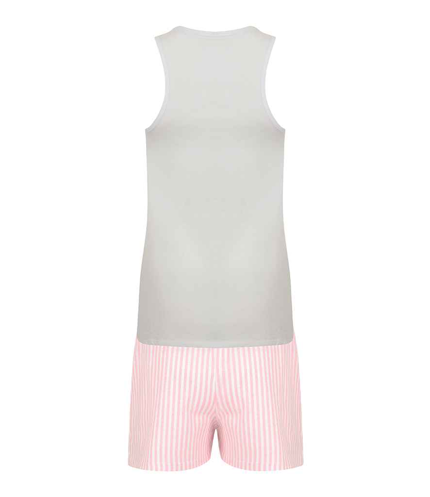Towel City Short PJ's in a Bag | White/Pink Pyjamas - Lancashire Teamwear