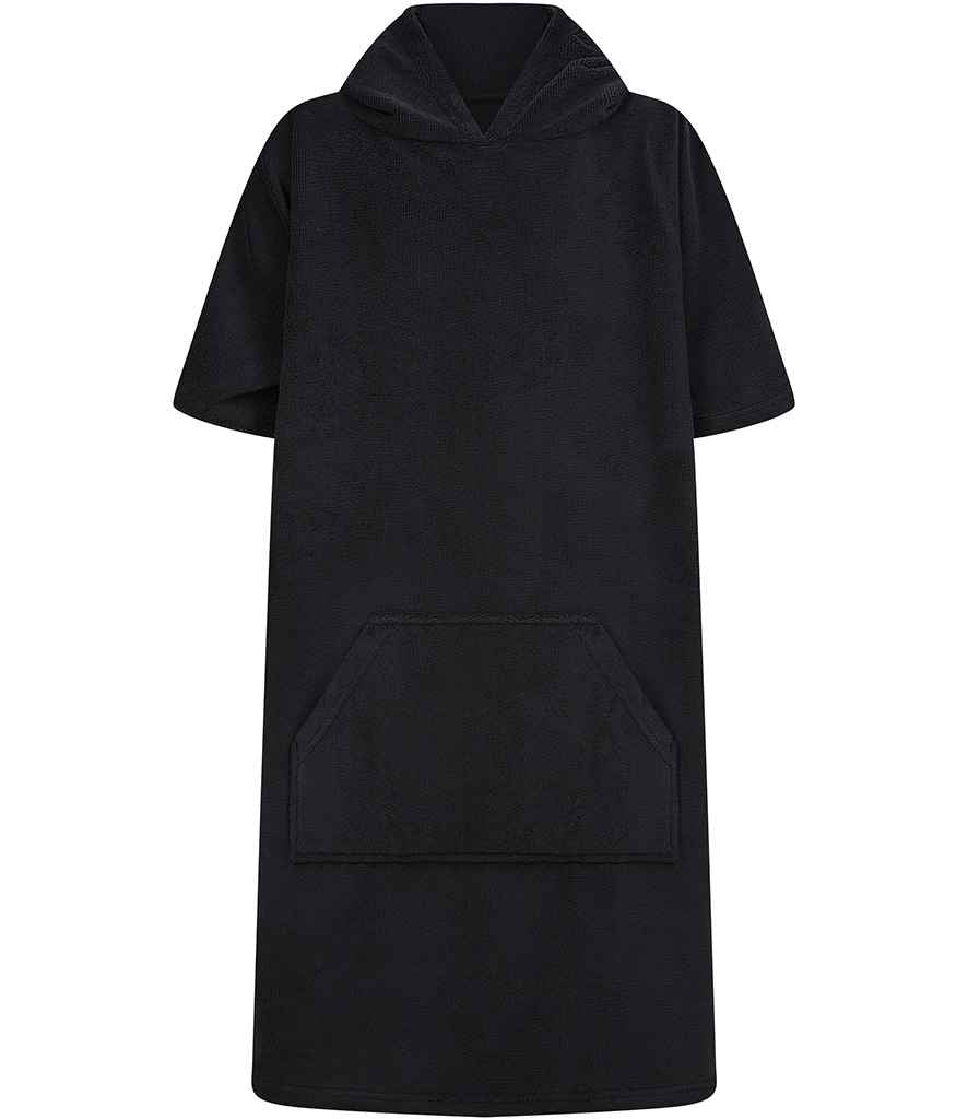 Towel City Kids Poncho Black