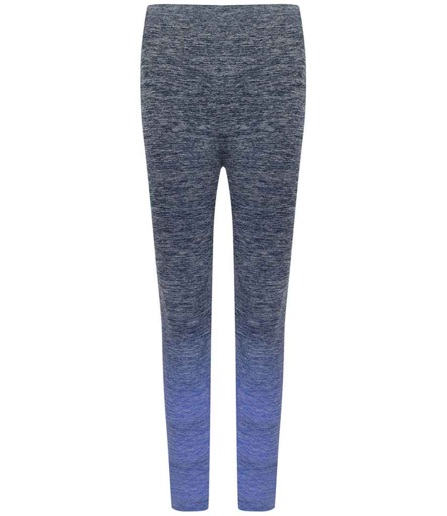 Tombo Ladies Seamless Fade Out Leggings Navy/Blue Marl