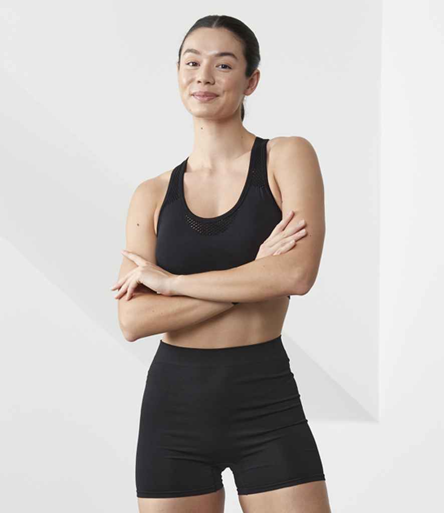 Tombo Ladies Seamless Shorts | Black - Lancashire Teamwear