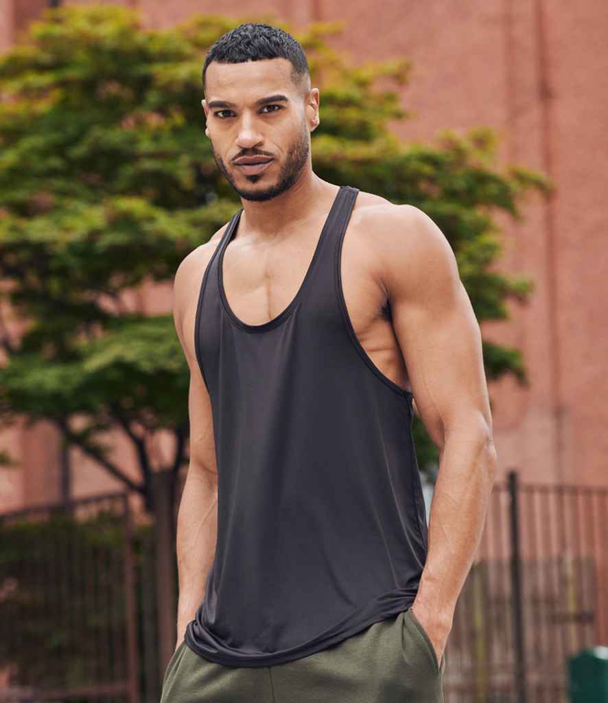 Tombo Muscle Vest | Black T-Shirt - Lancashire Teamwear