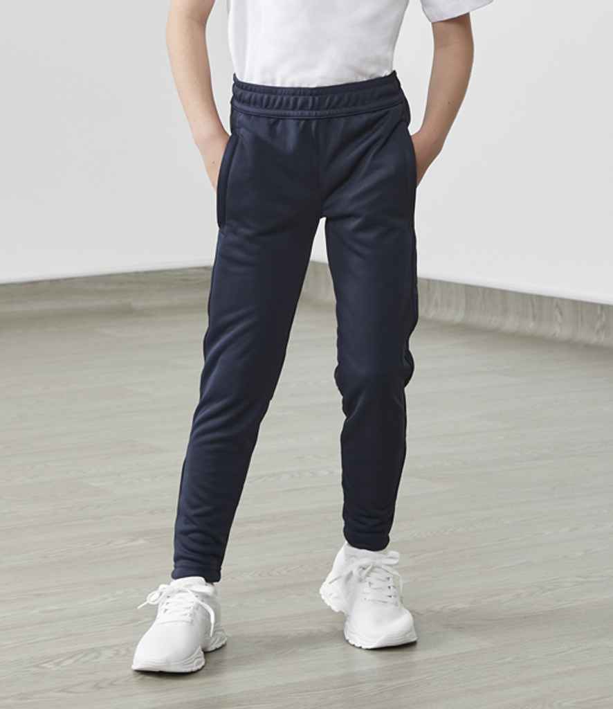 Tombo Kids Slim Leg Training Pants | Black Trousers - Lancashire Teamwear