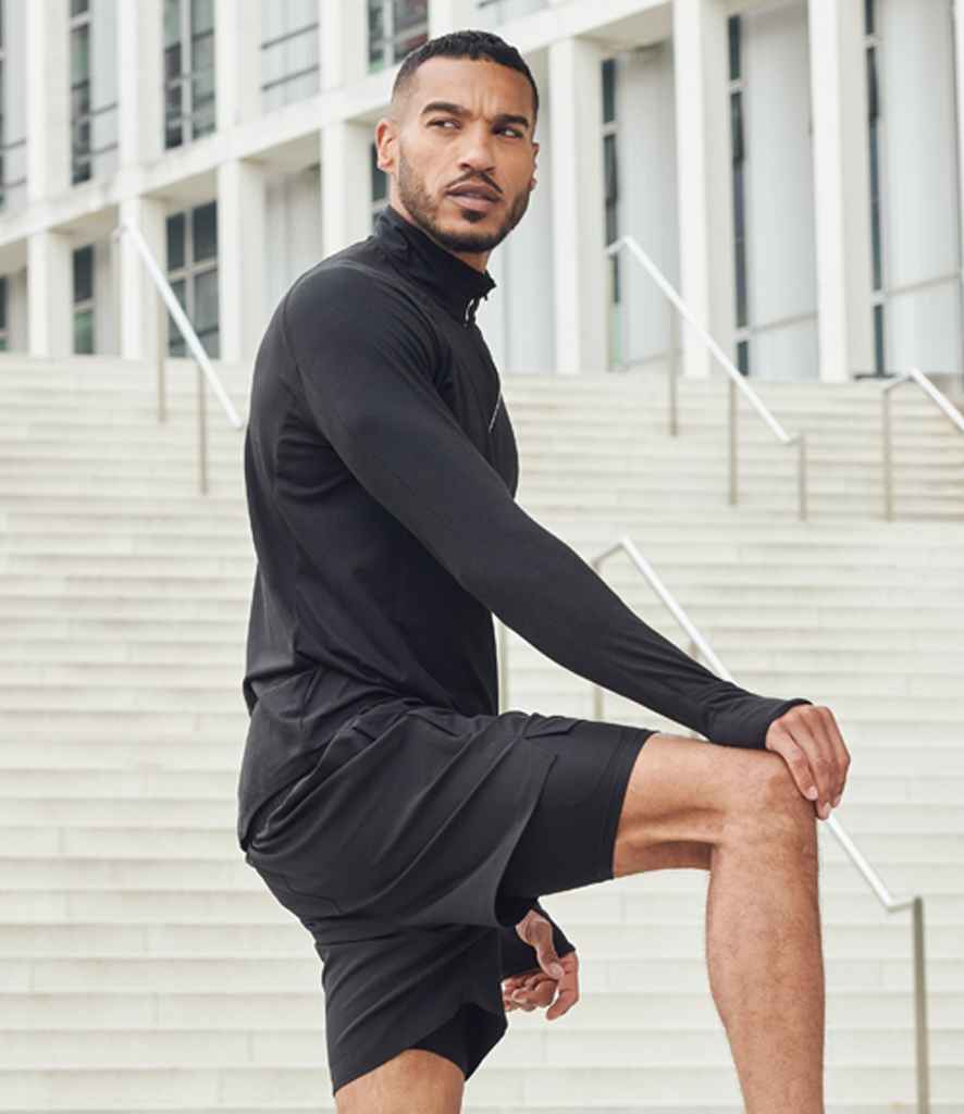 Tombo Double Layer Sports Shorts | Black/Black - Lancashire Teamwear