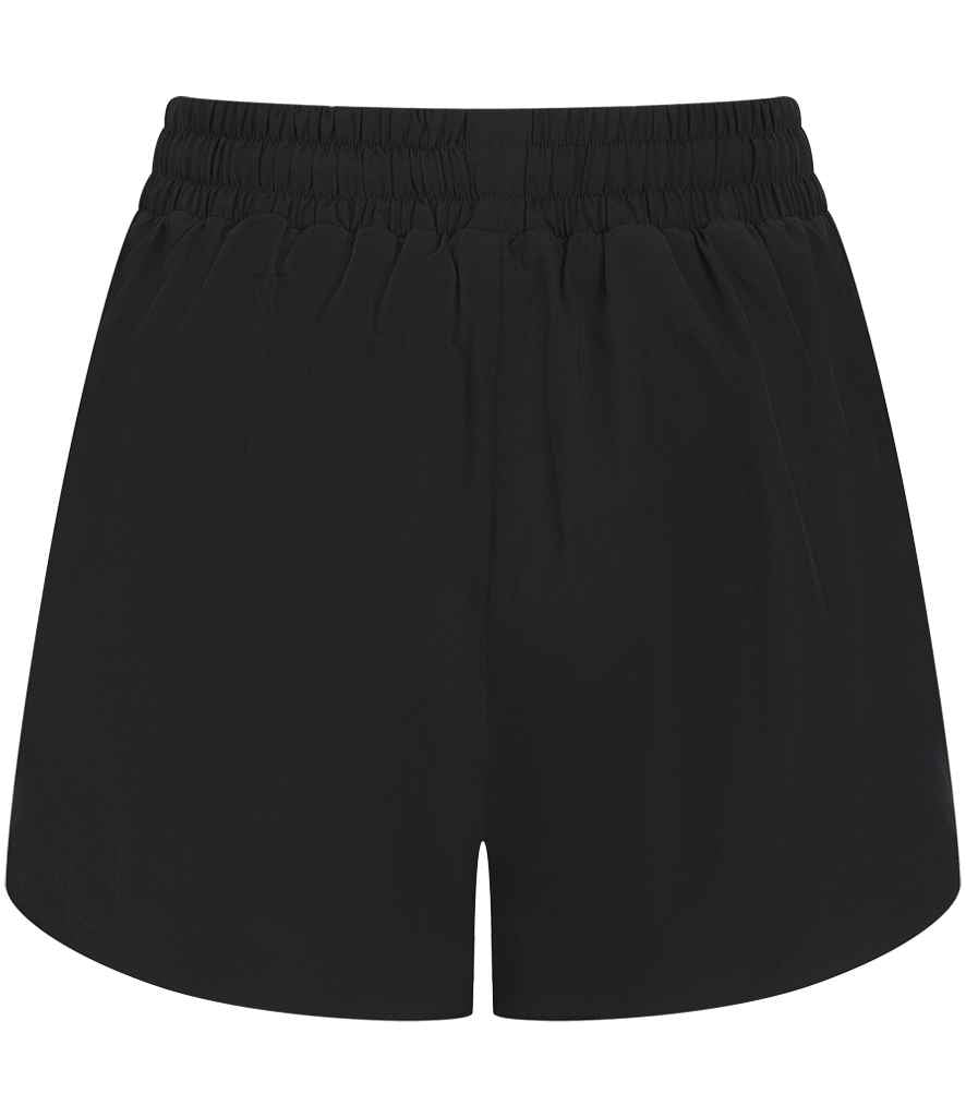 Tombo Ladies Double Layer Sports Shorts Black/Black