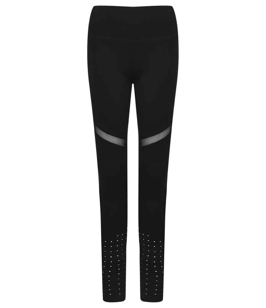 Tombo Ladies Panelled Leggings | Black - Lancashire Teamwear