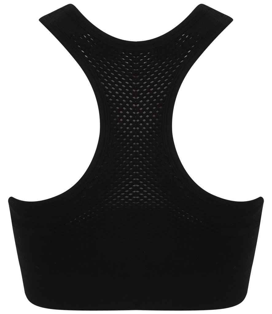Tombo Ladies Seamless Crop Top | Black T-Shirt - Lancashire Teamwear