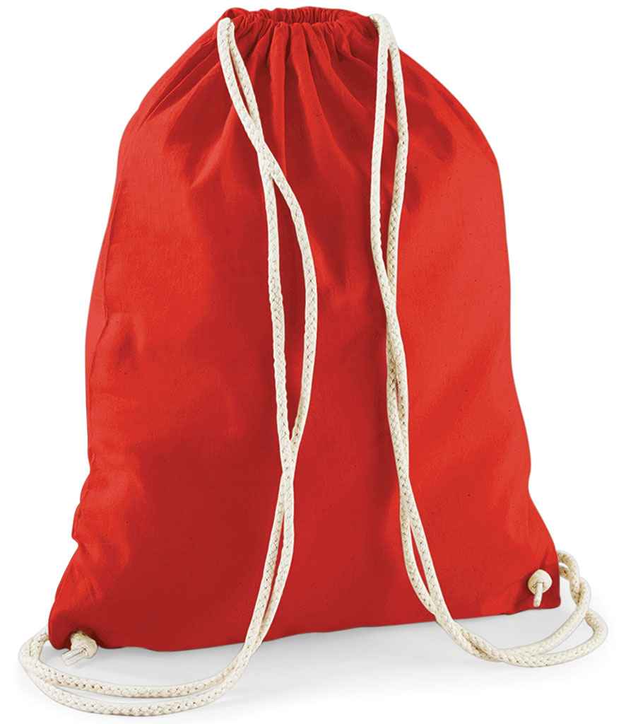 Westford Mill Cotton Gymsac | Bright Red Bag - Lancashire Teamwear