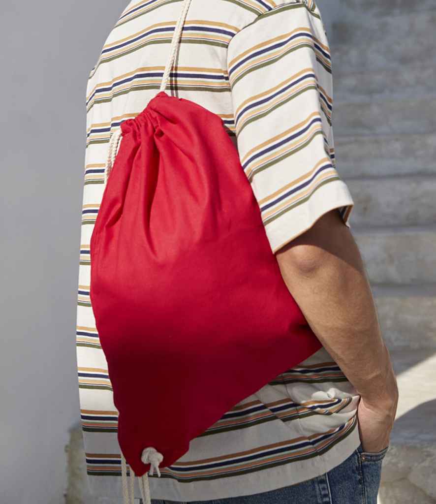 Westford Mill Cotton Gymsac | Classic Red Bag - Lancashire Teamwear
