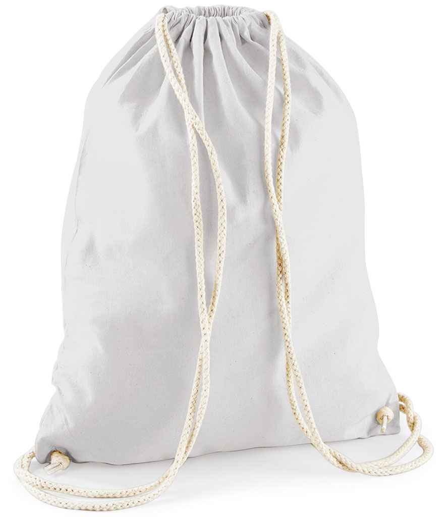 Westford Mill Cotton Gymsac | Light Grey Bag - Lancashire Teamwear