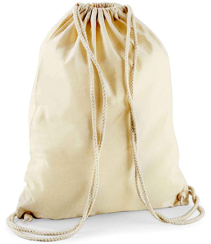 Westford Mill Cotton Gymsac | Natural Bag - Lancashire Teamwear