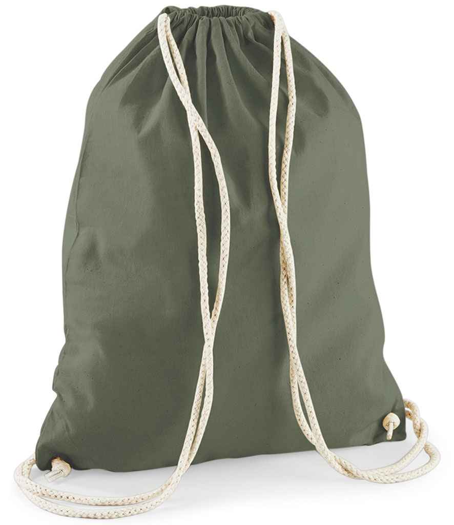 Westford Mill Cotton Gymsac | Olive Green Bag - Lancashire Teamwear