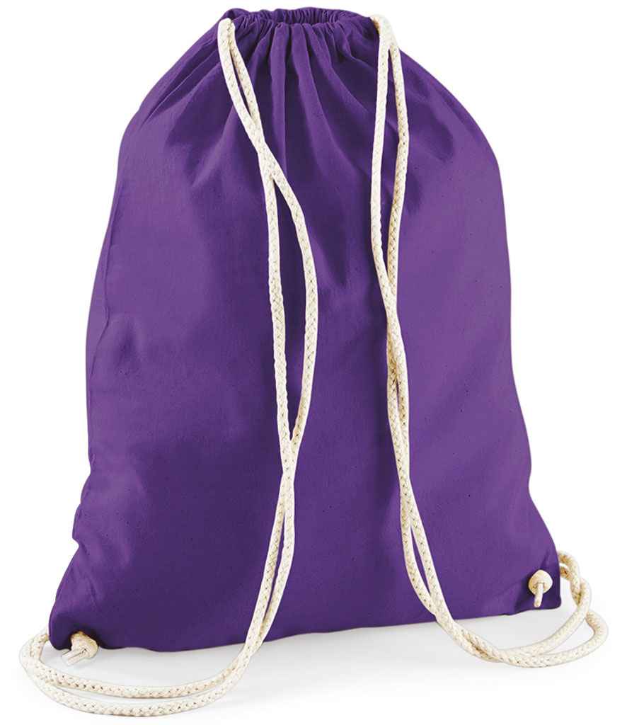Westford Mill Cotton Gymsac | Purple Bag - Lancashire Teamwear