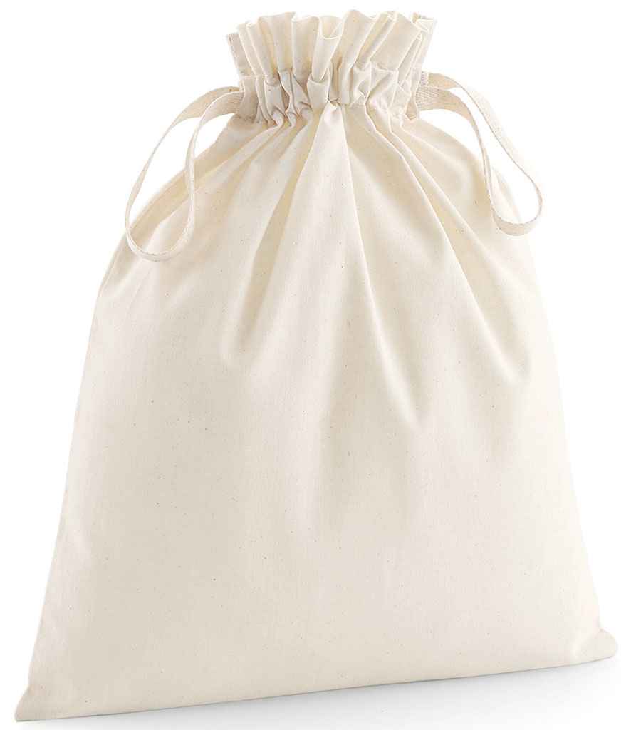 Westford Mill Organic Cotton Drawcord Bag | Natural - Lancashire Teamwear