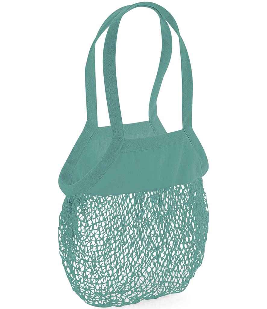 Westford Mill Organic Cotton Mesh Grocery Bag | Sage Green - Lancashire Teamwear