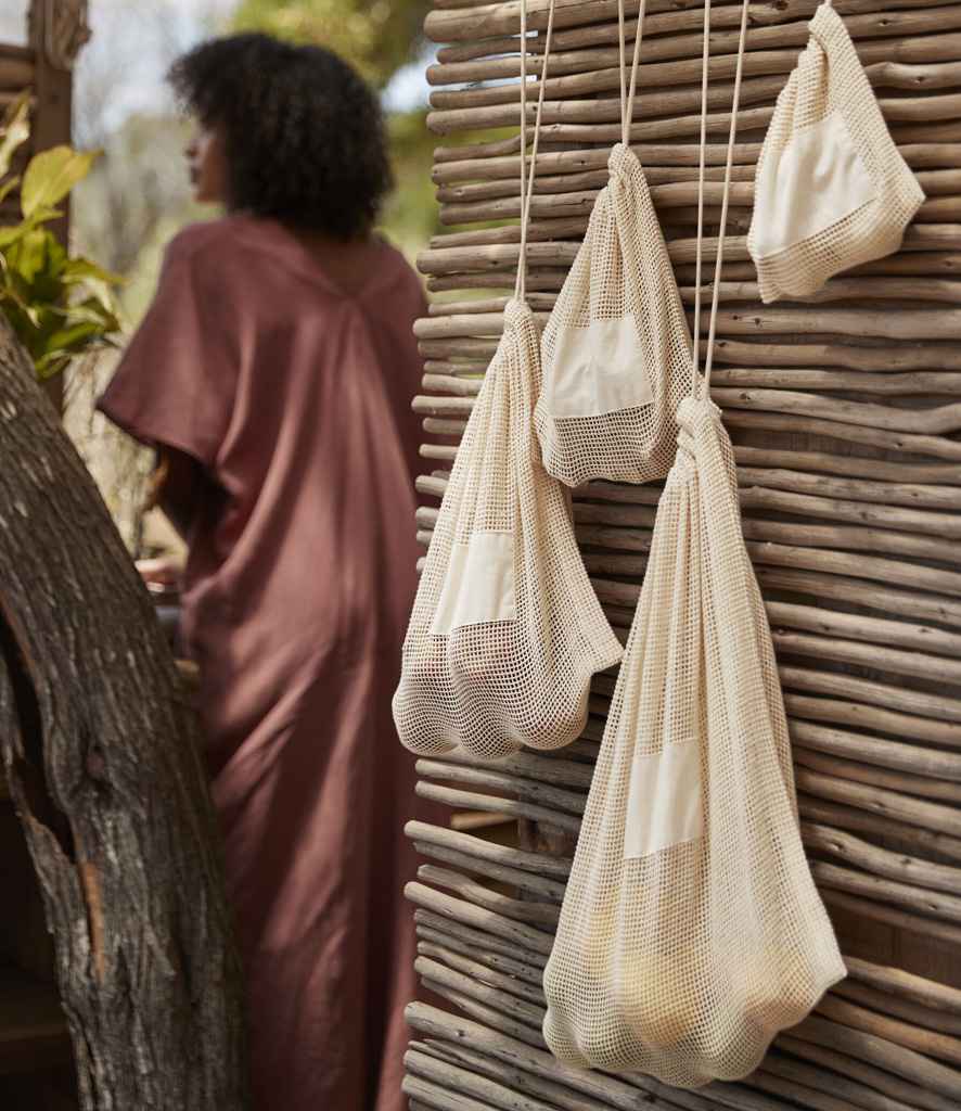 Westford Mill Organic Cotton Mesh Sacks | Natural Bag - Lancashire Teamwear