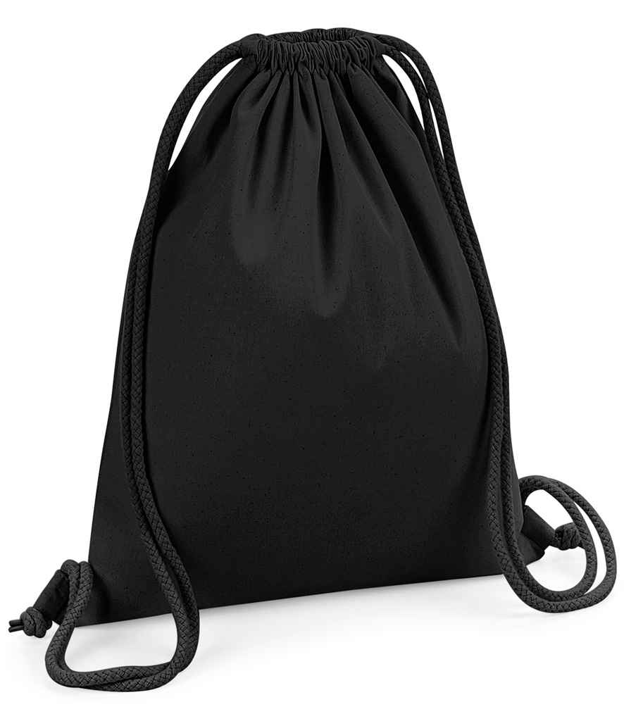 Westford Mill Organic Premium Cotton Gymsac | Black Bag - Lancashire Teamwear
