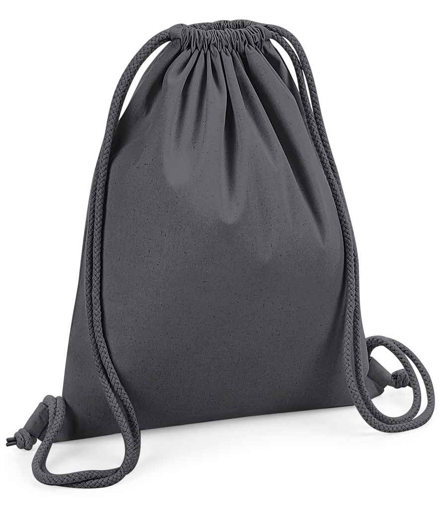 Westford Mill Organic Premium Cotton Gymsac | Graphite Grey Bag - Lancashire Teamwear