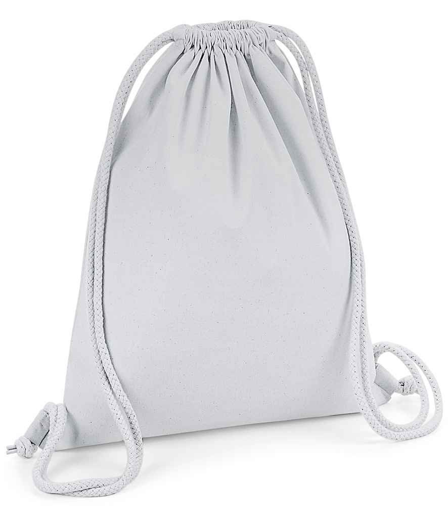 Westford Mill Organic Premium Cotton Gymsac | Light Grey Bag - Lancashire Teamwear
