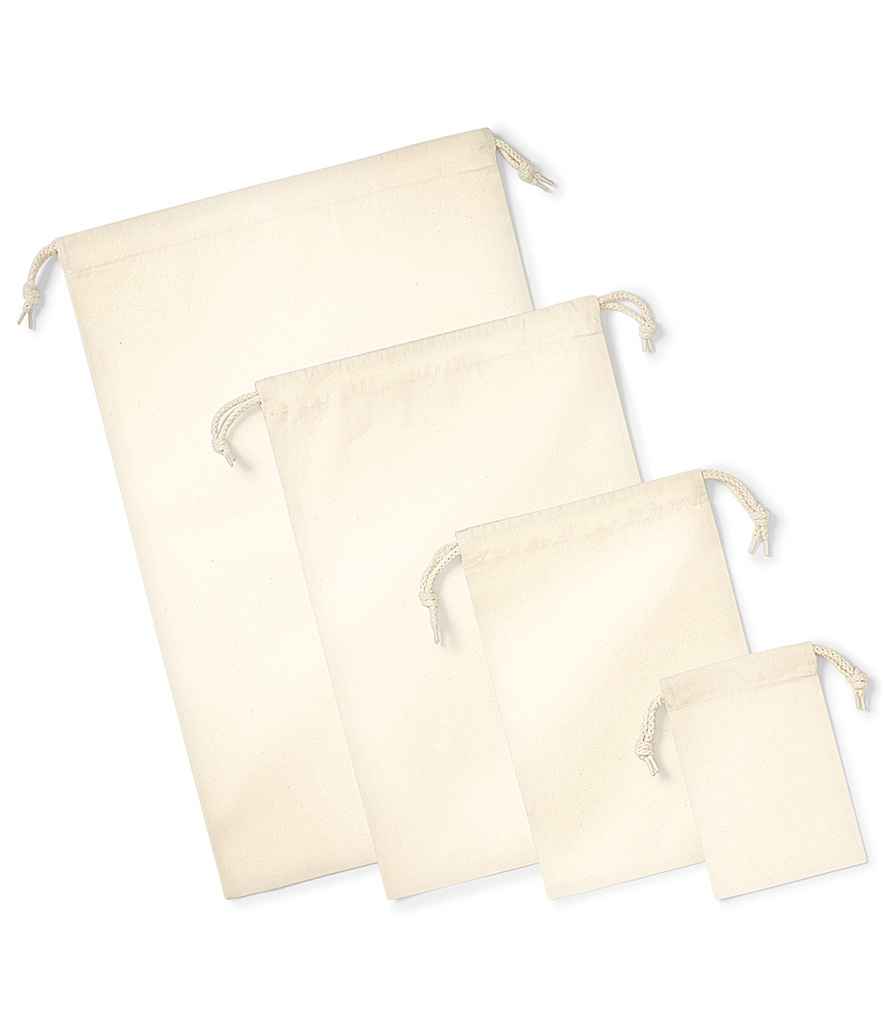Westford Mill Organic Premium Cotton Stuff Bag | Natural - Lancashire Teamwear