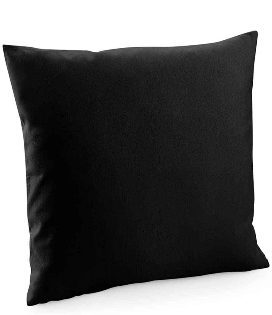 Westford Mill Fairtrade Cotton Canvas Cushion Cover | Black Accessory - Lancashire Teamwear