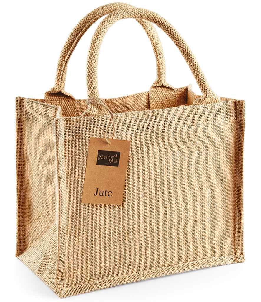Westford Mill Jute Mini Gift Bag | Natural - Lancashire Teamwear