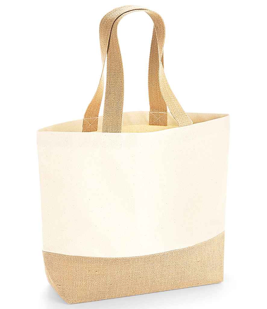 Westford Mill Jute Base Canvas Tote Bag Natural