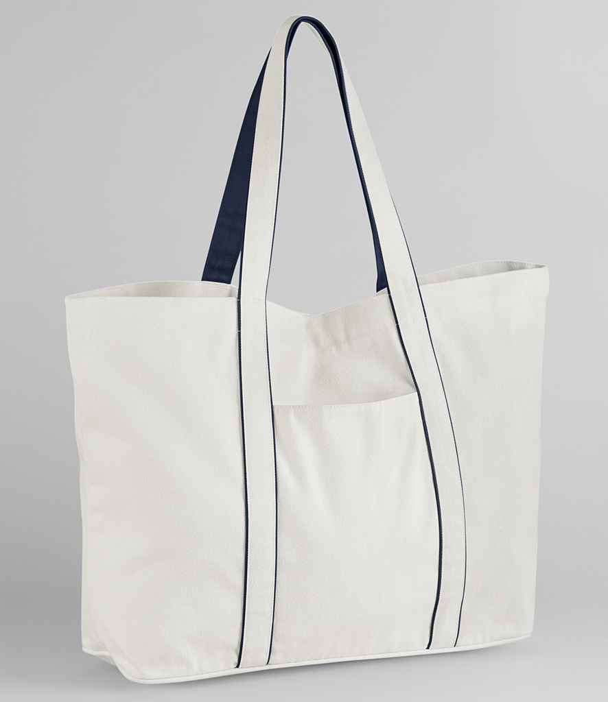 Westford Mill Courtside Large Tote Bag Soft White/French Navy