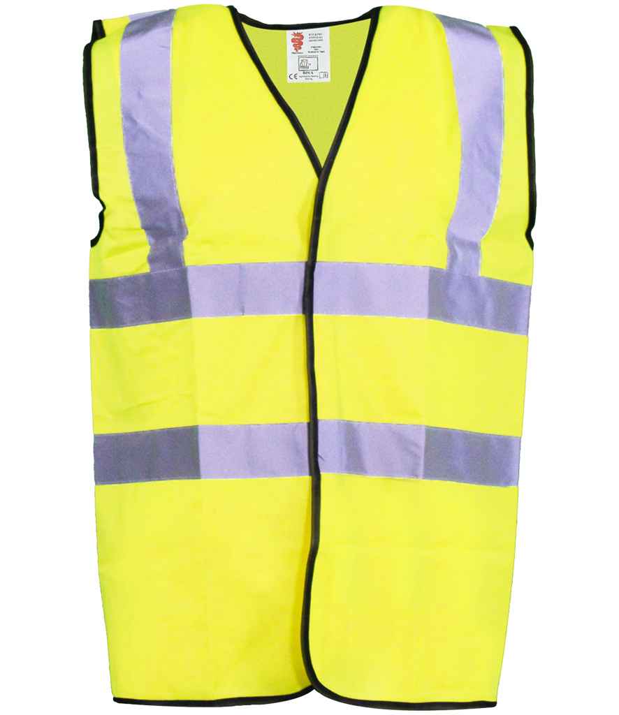 Warrior Hi-Vis Waistcoat Fluorescent Yellow
