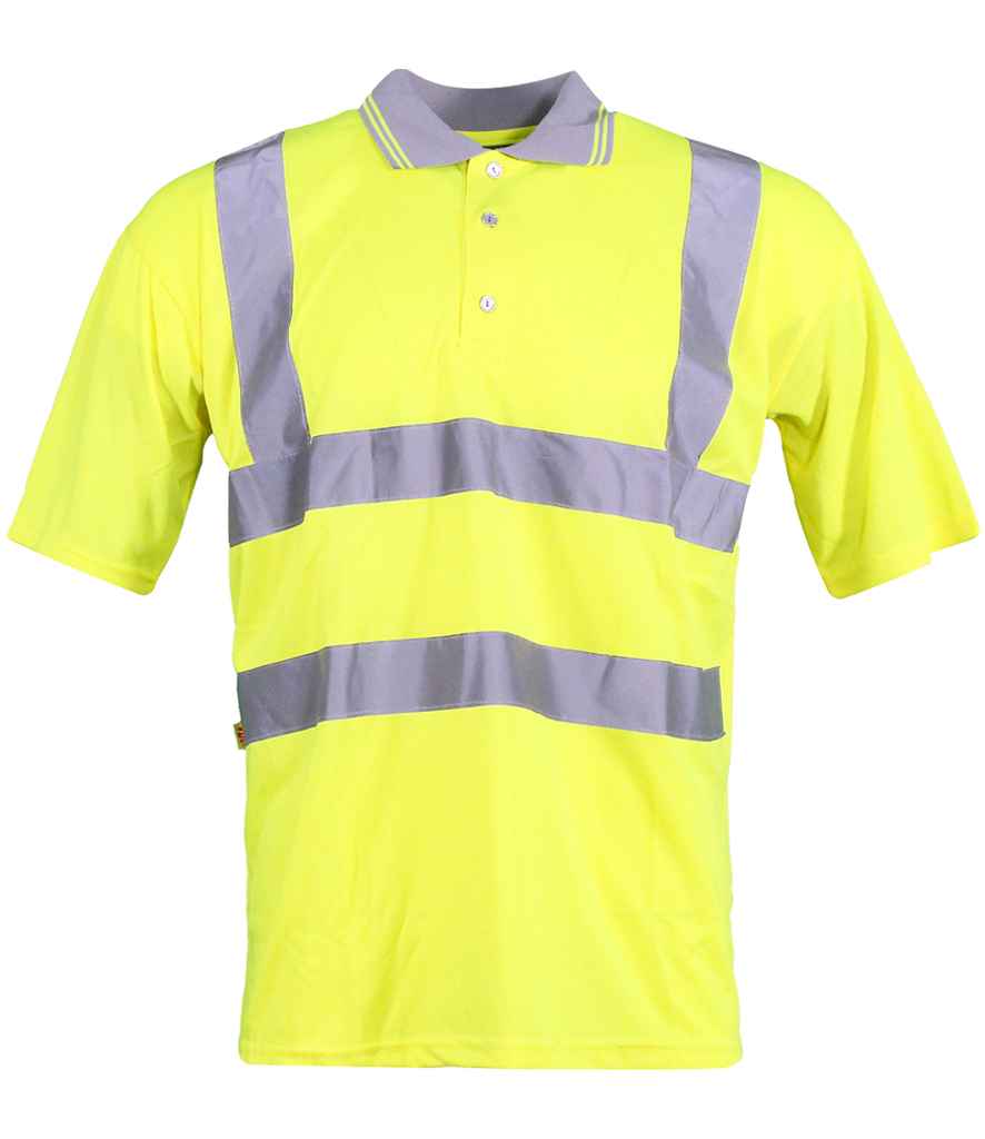Warrior Hi-Vis Polo Shirt Fluorescent Yellow