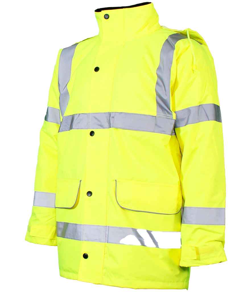 Warrior Hi-Vis Traffic Jacket Fluorescent Yellow