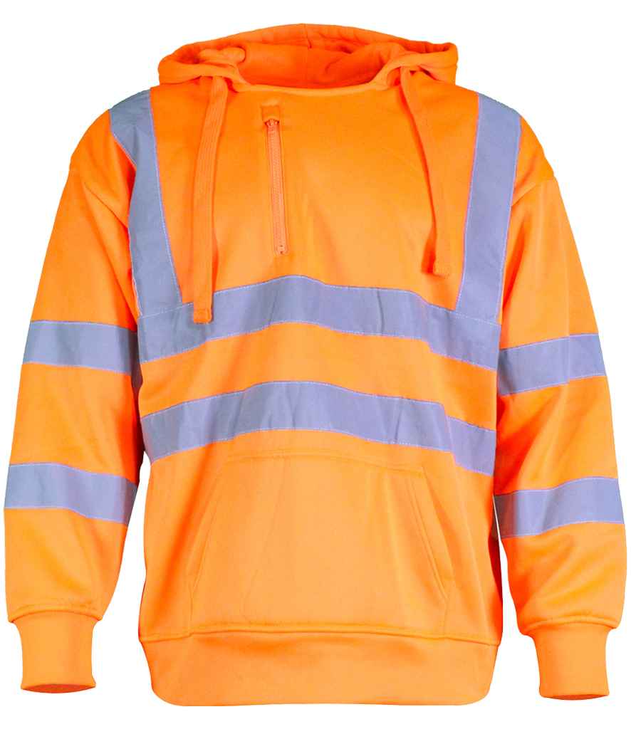 Warrior Hi-Vis Pull On Hoodie Fluorescent Orange
