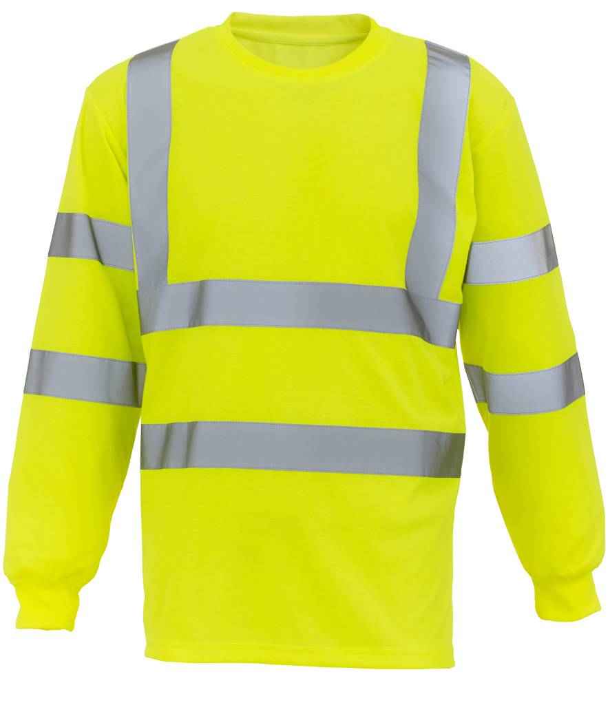 Yoko Hi-Vis Long Sleeve T-Shirt Yellow
