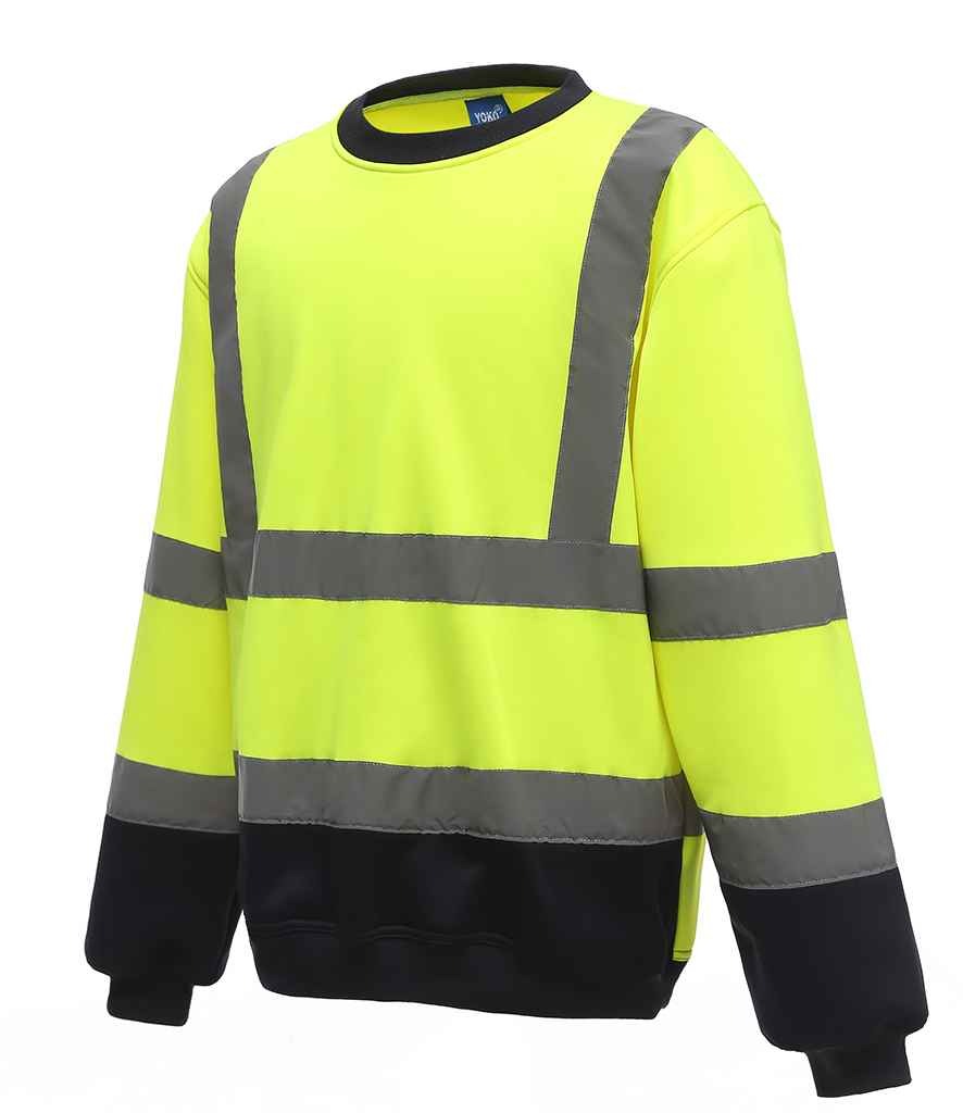 Yoko Hi-Vis Sweatshirt Yellow/Navy
