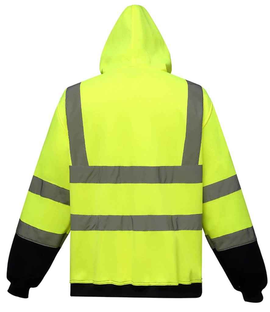 Yoko Hi-Vis Zip Hoodie | Yellow/Navy - Lancashire Teamwear