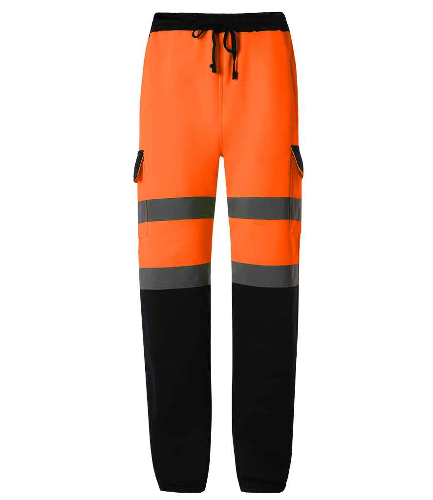 Yoko Hi-Vis Jog Pants | Orange/Navy Trousers - Lancashire Teamwear