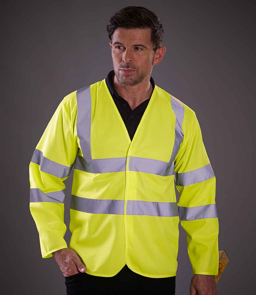Yoko Hi-Vis Long Sleeve Jacket | Yellow - Lancashire Teamwear
