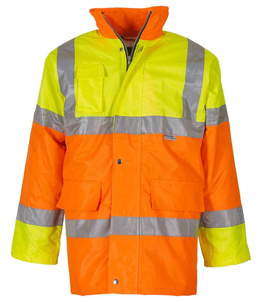 Yoko Hi-Vis Contrast Jacket | Yellow/Orange - Lancashire Teamwear