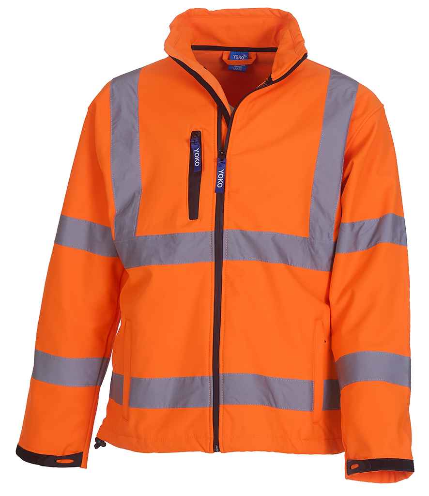Yoko Hi-Vis Soft Shell Jacket | Orange - Lancashire Teamwear