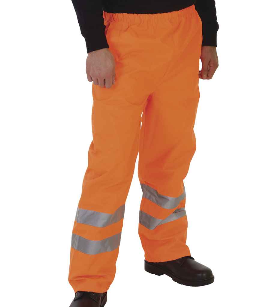 Yoko Hi-Vis Waterproof GO/RT Overtrousers | Orange - Lancashire Teamwear