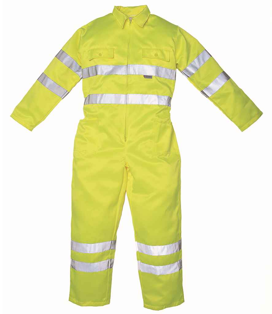 Yoko Hi-Vis Poly/Cotton Coverall Yellow